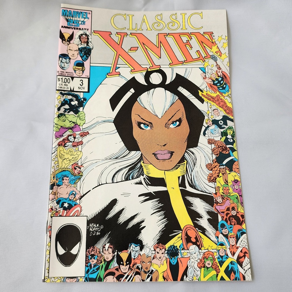 Marvel Classic X-Men #3 Comic Book Storm Cover Art Arthur Adams 1986 original OG